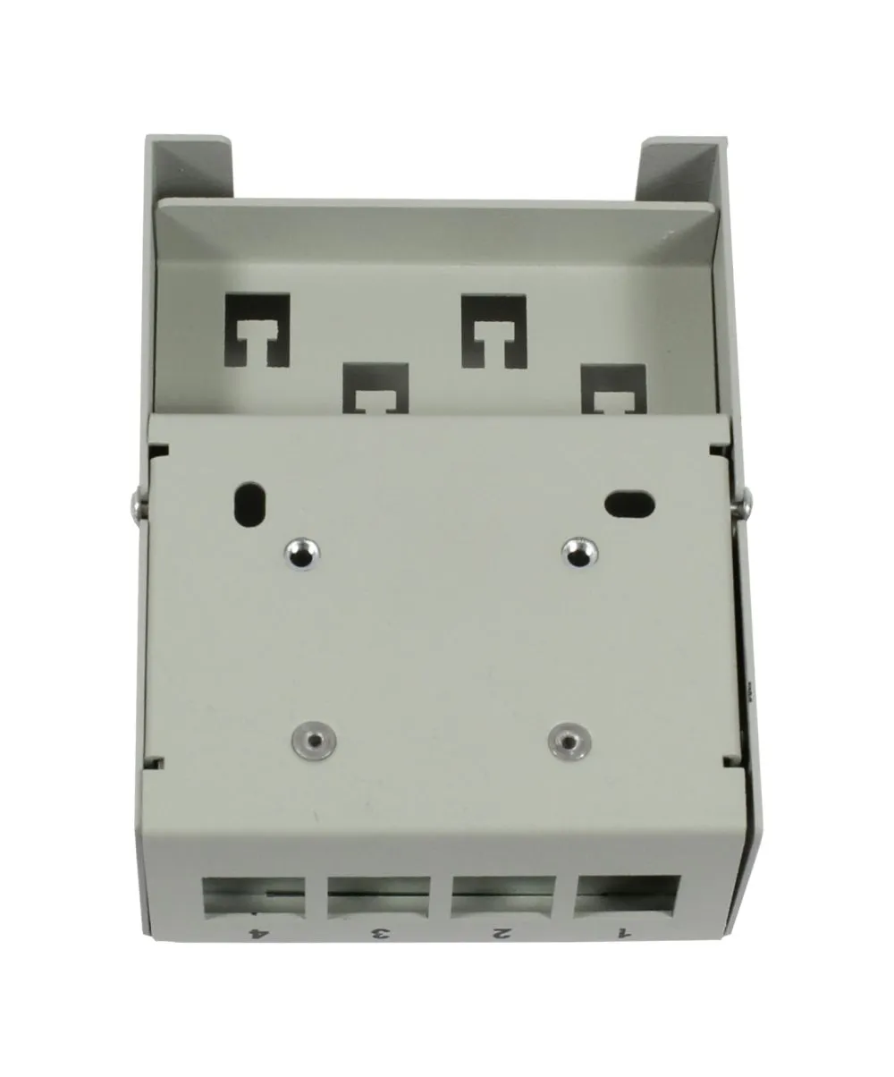 Patch Panel 4xTP, CAT6A, incl.Keystone, Short mit Kabelklemme, Aufputz Metall, Lichtgrau, Synergy 21 Patch Panel 4xTP, CAT6A, incl.Keystone, Short mit Kabelklemme, Aufputz Metall, Lichtgrau, Synergy 21