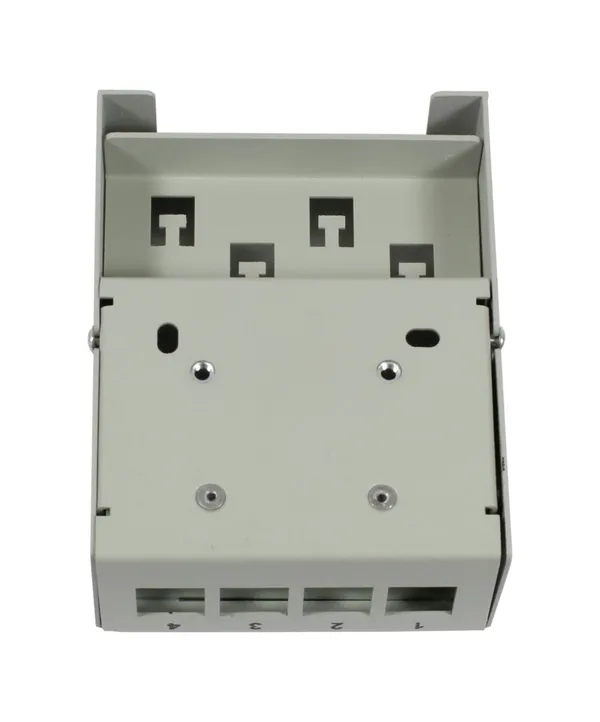 Patch Panel  4xTP, CAT6A, incl.Keystone, Slim-line mit Kabelklemme, Aufputz Metall, Lichtgrau, Synergy 21