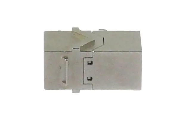 Patch Panel  8xTP-TP(Kupplung),CAT6A, incl.Keystone Slim-line, Aufputz Metall, Lichtgrau, Synergy 21