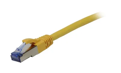 Patchkabel RJ45, CAT6A 500Mhz, 1.0m, gelb, S-STP(S/FTP), AWG27, LSZH, Synergy 21