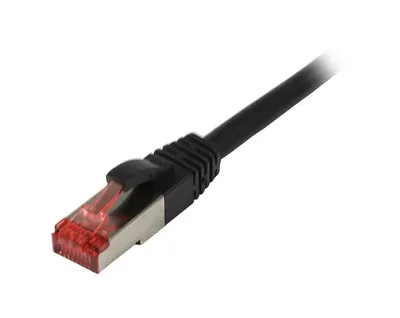 Patchkabel RJ45, CAT6 250Mhz, 0.5m schwarz, S-STP(S/FTP), TPE/LSZH(Superflex), Synergy 21
