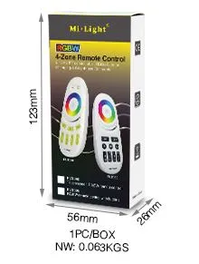 MiBoxer FUT096-B LED Fernbedienung RGB-W 4 Zonen black MiBoxer FUT096-B LED Fernbedienung RGB-W 4 Zonen black