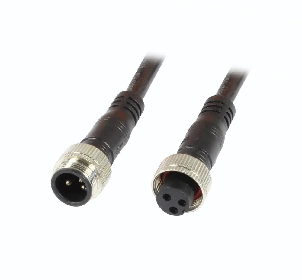 Câble Synergy 21 Netzteil CC Driver 350mA de 3 mètres avec connecteurs métalliques circulaires à 3 broches mâle et femelle Câble Synergy 21 Netzteil CC Driver 350mA de 3 mètres avec connecteurs métalliques circulaires à 3 broches mâle et femelle