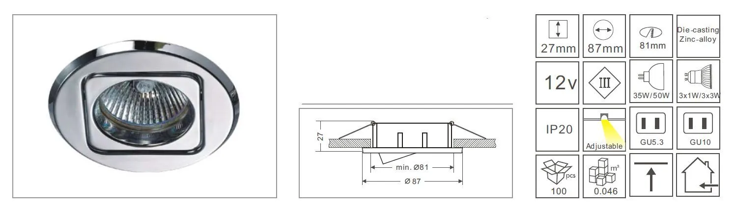 Synergy 21 LED Retrofit GU10 / GX5,3 Deckeneinbausatz D06-weiß Synergy 21 LED Retrofit GU10 / GX5,3 Deckeneinbausatz D06-weiß