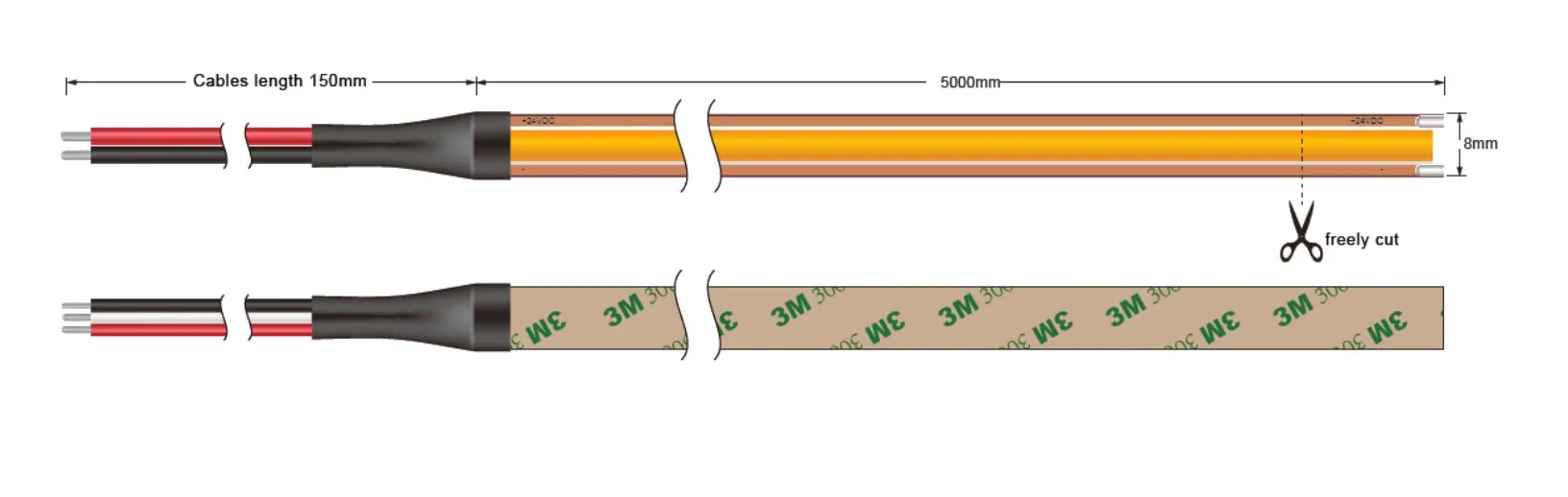 Synergy 21 LED Flex Strip COB - FREECUT NW DC24V 50W IP20 Synergy 21 LED Flex Strip COB - FREECUT NW DC24V 50W IP20