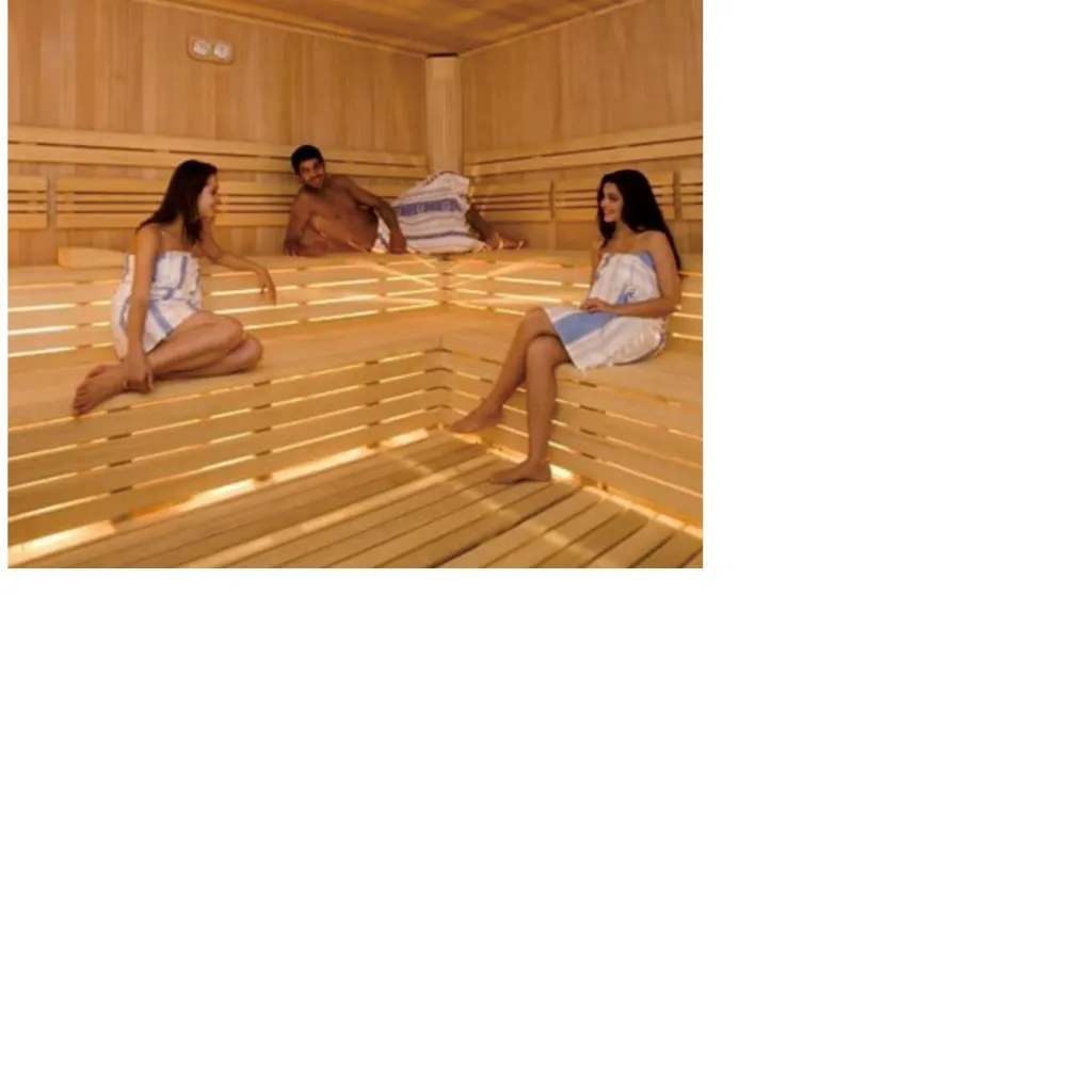 Tira LED Synergy 21 2835 en sauna de madera iluminando bancos y suelo para ambiente relajante en wellness. Tira LED Synergy 21 2835 en sauna de madera iluminando bancos y suelo para ambiente relajante en wellness.