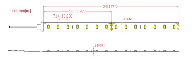 Synergy 21 LED Flex Strip 2216 - 140 WW DC24V  72W IP67 CRI>90