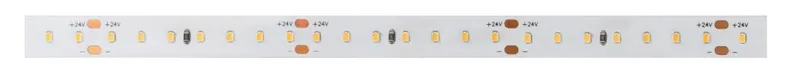 Гибкая светодиодная лента Synergy 21 LED Flex Strip 2216 с мелкими жёлтыми светодиодами, маркировкой полярности +24V/- и