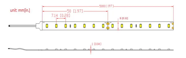 Synergy 21 LED Flex Strip 2835 - 140 WW DC24V 72W IP67 CRI>90