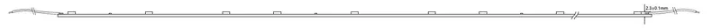 Гибкая светодиодная лента Synergy 21 LED Flex Strip 2835 60 зелёных DC12V 24W IP20 в техническом чертеже сбоку с