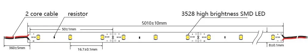 Synergy 21 LED Flex Strip 2835 -  60 gelb DC12V 24W IP20