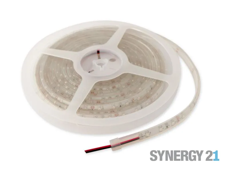 Гибкая светодиодная лента Synergy 21 LED Flex Strip 3528 60 светодиодов на метр на белой катушке с размотанным концом и