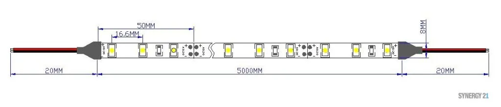 Synergy 21 LED Flex Strip 2835 - 60 WW DC12V 24W IP20 Synergy 21 LED Flex Strip 2835 - 60 WW DC12V 24W IP20