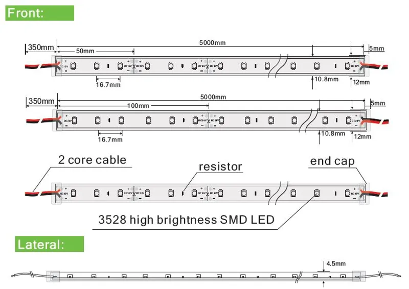 Synergy 21 LED Flex Strip 3528 -  60 KW DC12V  24W IP65