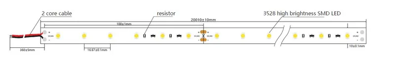 Synergy 21 LED Flex Strip 2835 -  60 NW DC24V  96W IP20 ULS 20m