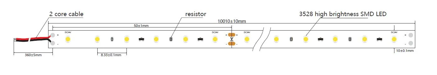 Synergy 21 LED Flex Strip 2835 - 120 NW DC24V 96W IP20 ULS 10m