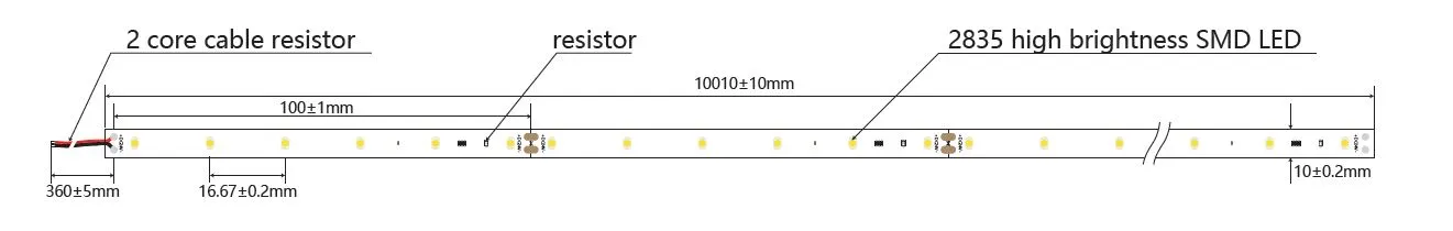 Synergy 21 LED Flex Strip 2835 -  60 KW DC24V 140W IP20 ULS 10m