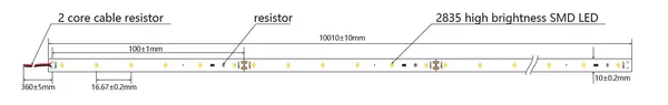 Synergy 21 LED Flex Strip 2835 -  60 WW DC24V 140W IP20 ULS 10m
