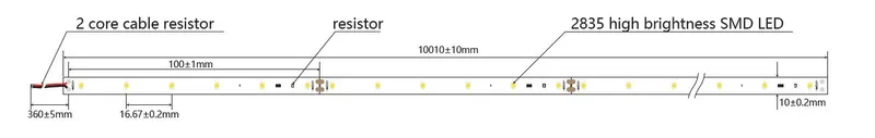 Synergy 21 LED Flex Strip 2835 -  60 WW DC24V 140W IP20 ULS 10m
