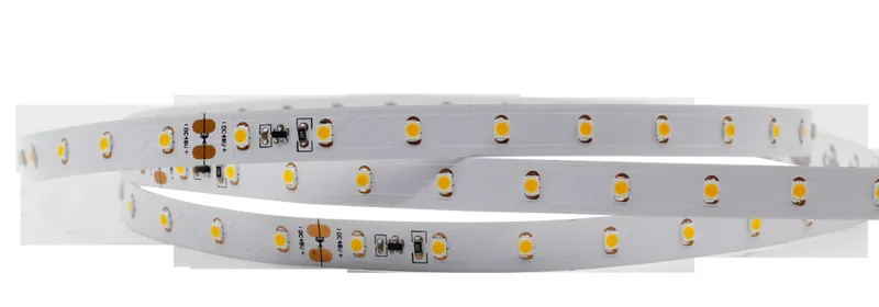 Synergy 21 LED Flex Strip 2835 60 WW DC48V 210W IP20, flexible weiße LED-Leiste mit gelben 2835-Chips auf weißem
