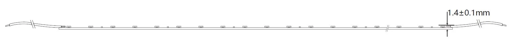 Synergy 21 LED Flex Strip 4020 - 60 WW DC24V  24W IP20 CRI>90 sideview