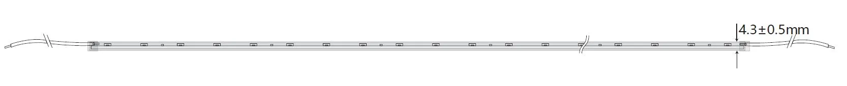 Synergy 21 LED Flex Strip 4020 - 60 NW DC24V 24W IP65 CRI>90 sideview Synergy 21 LED Flex Strip 4020 - 60 NW DC24V 24W IP65 CRI>90 sideview