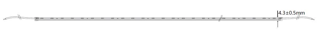 Synergy 21 LED Flex Strip 4020 - 60 WW DC24V 48W IP65 CRI>90 sideview