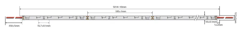 Synergy 21 LED Flex Strip 4020 - 60 NW DC24V 48W IP65 CRI>90 sideview