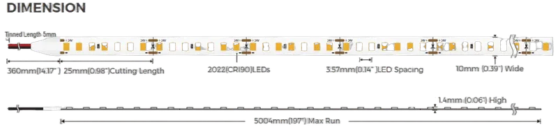 Synergy 21 LED Flex Strip 2022 - 280 SWW DC24V 96W IP20