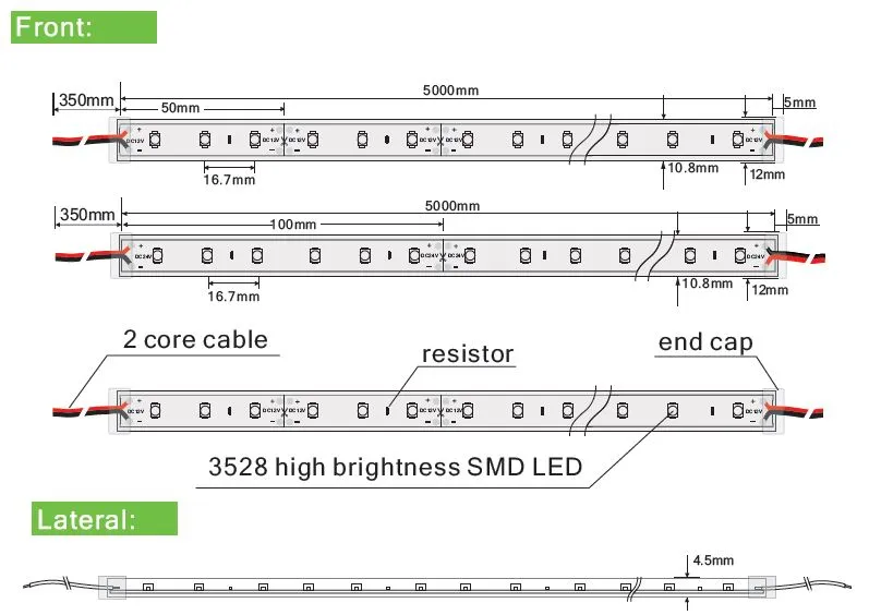Synergy 21 LED Flex Strip 3528 - 60 KW DC12V 24W IP65 Synergy 21 LED Flex Strip 3528 - 60 KW DC12V 24W IP65
