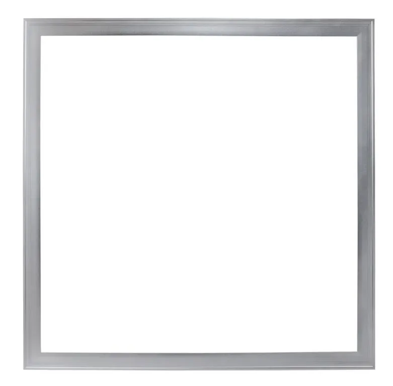 Synergy 21 LED light panel 598x598mm with dual white CCT, thin silver frame and white diffuser in modern ceiling