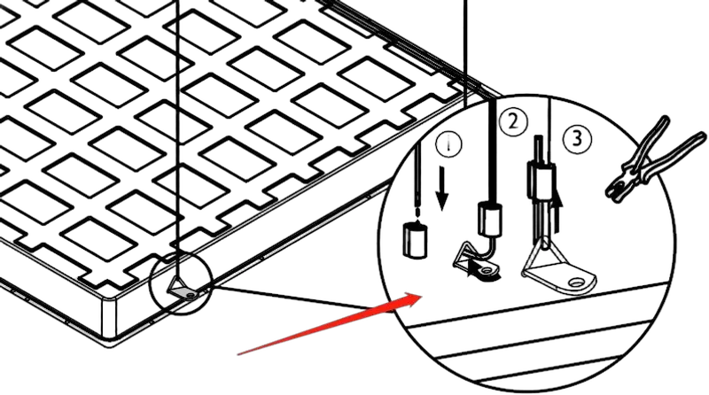 Synergy 21 LED light backlite panel 620*620 Seilabhängung für V4 PRO