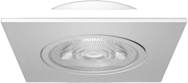 Synergy 21 LED Deckeneinbauspot Helios silber, quadratisch+schwenkbar, neutralweiß