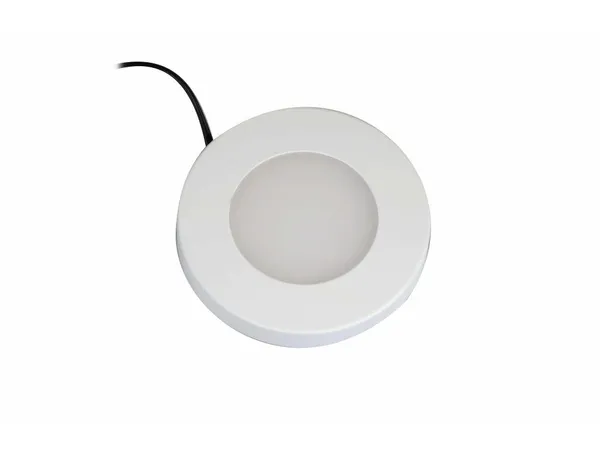 Synergy 21 Downlight Round / 3000K Weiß / 12V / 76Ø x 10mm Möbelleuchte mit AMP Stecker