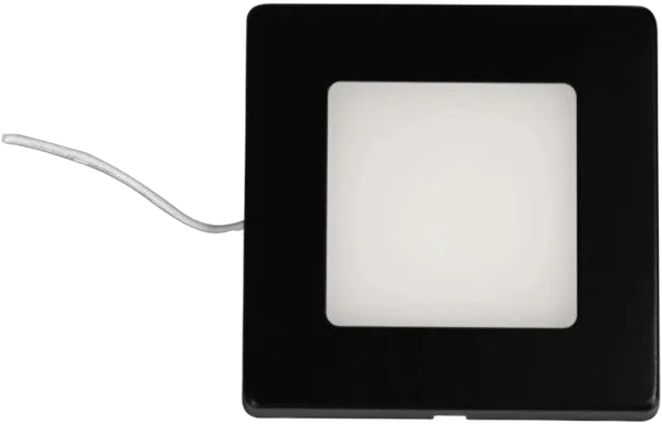 Synergy 21 Downlight Square / 3000K Schwarz / 12V / 76 x 76 x 10mm Möbelleuchte mit AMP Stecker