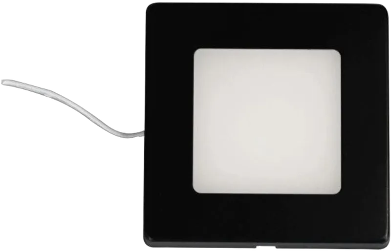 Synergy 21 Downlight Square / 3000K Schwarz / 12V / 76 x 76 x 10mm Möbelleuchte mit AMP Stecker