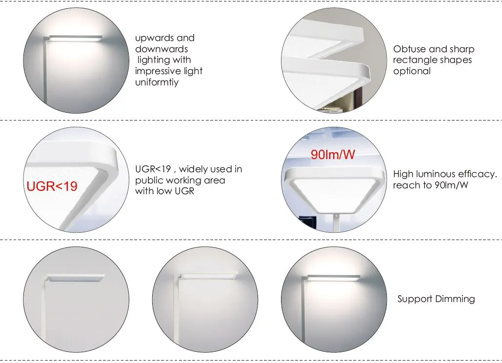 Synergy 21 LED office line Stehlampe weiss, dimmbar+daylight sensor
