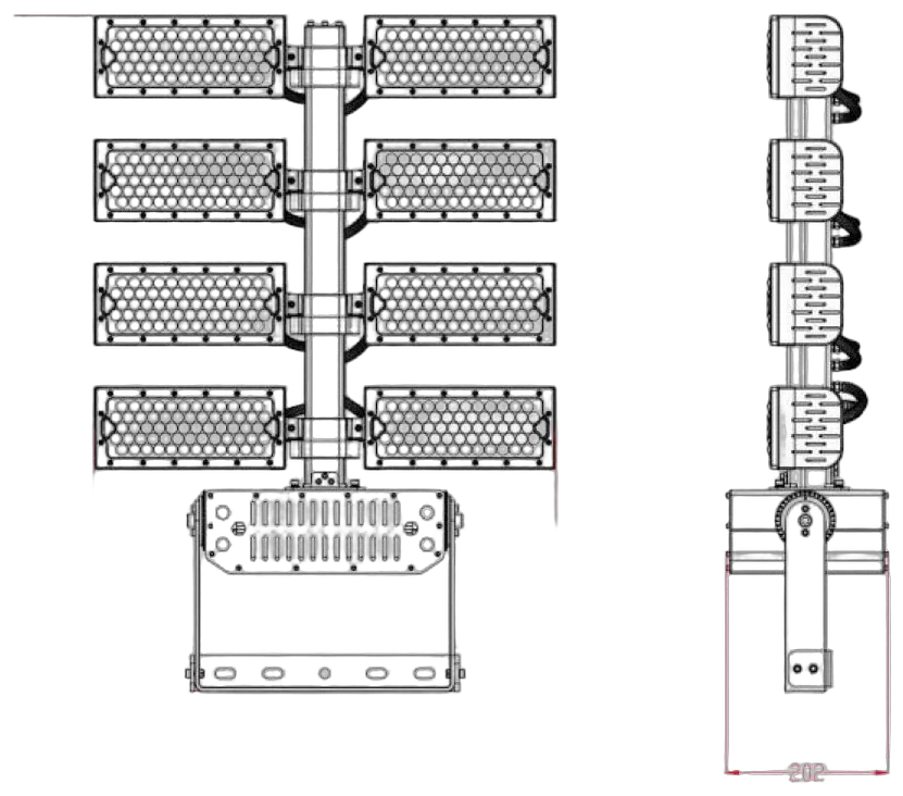 Synergy 21 LED Objekt/Stadion Strahler 960W IP66 cw