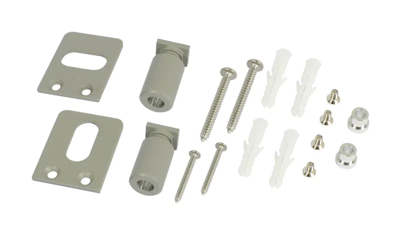 Kit de montage Synergy 21 LED office line Decken-Panel blanc dimmable avec plaques grises, entretoises, vis et chevilles