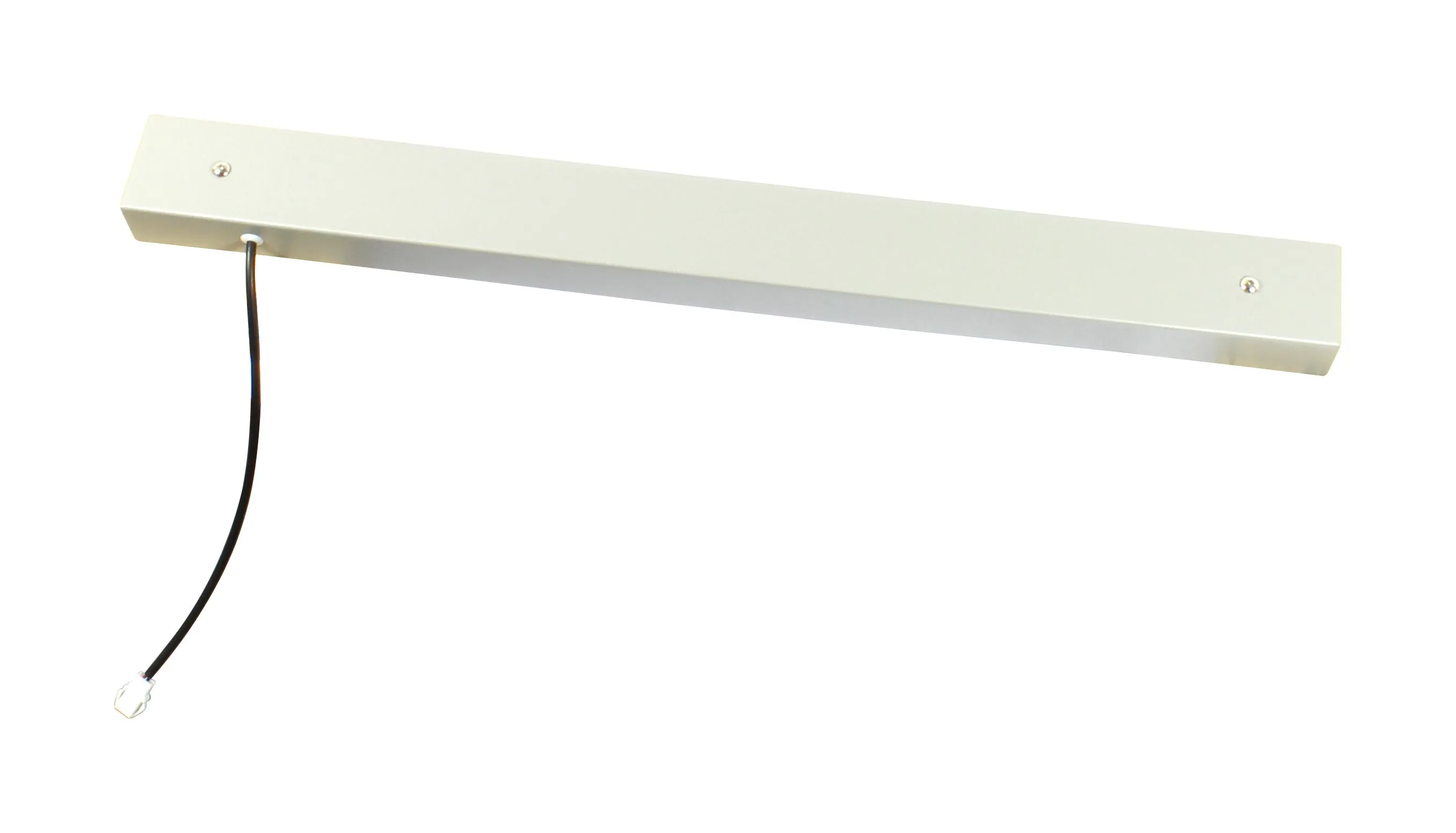 Panneau LED Synergy 21 pour bureau, rectangle blanc dimmable avec câble d’alimentation noir et connecteur visible en