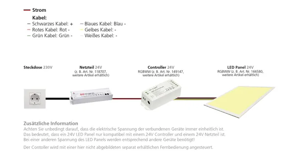 Synergy 21 LED light panel 300*300 RGB-WW (RGB-CCT) 24V V3 silber