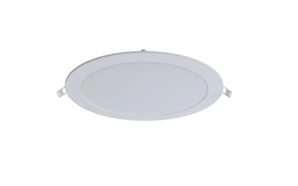 Pannello LED Synergy 21 Ultra Slim 18W CCT bianco 24V, luce rotonda ultrasottile con diffusore satinato e clip metalliche Pannello LED Synergy 21 Ultra Slim 18W CCT bianco 24V, luce rotonda ultrasottile con diffusore satinato e clip metalliche