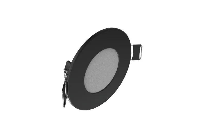 Светодиодная панель Synergy 21 LED Ultra Slim V6 3W с двойной цветовой температурой, чёрный круглый светильник с матовым