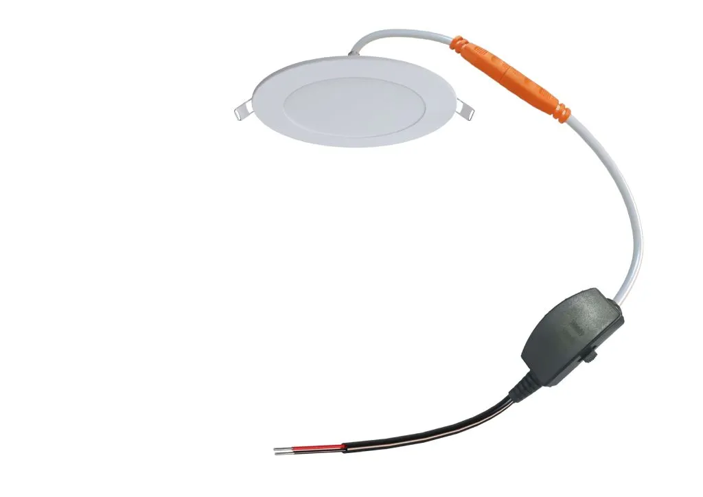 Светодиодная панель Synergy 21 LED Ultra Slim V6 6W 3CCT в белом корпусе с подключённым кабелем и переключателем на 24В. Светодиодная панель Synergy 21 LED Ultra Slim V6 6W 3CCT в белом корпусе с подключённым кабелем и переключателем на 24В.