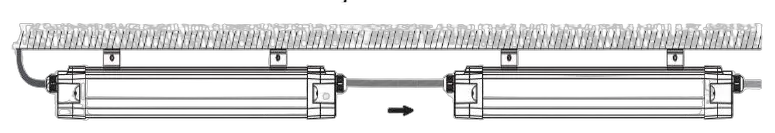 Synergy 21 LED Tri-proof Light 150cm tri-color milky link