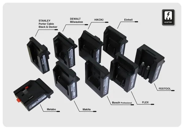 Synergy 21 LED Akku Multi Battery Baustrahler zub. Adapter - STANLEY / Porter Cable / Black & Decker