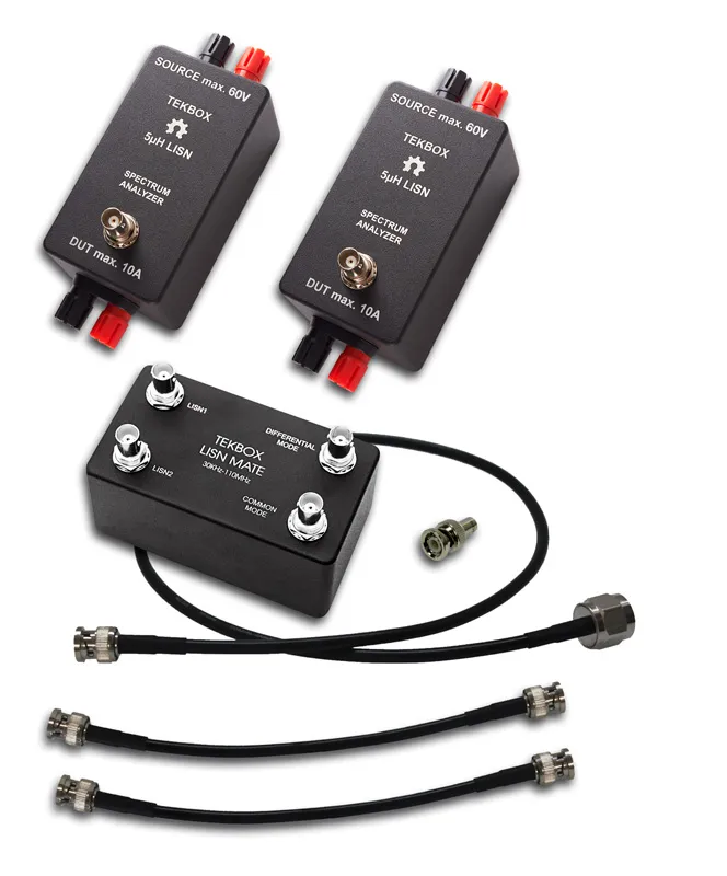 Tekbox DC-LISN-Combo1 / 5µH DC-LISN-Set inkl. LISN-Mate, Kabel-Satz, 50 Ohm Abschluss Tekbox DC-LISN-Combo1 / 5µH DC-LISN-Set inkl. LISN-Mate, Kabel-Satz, 50 Ohm Abschluss