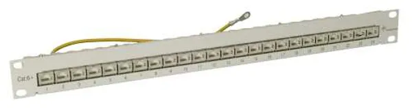 Patch Panel 24xTP, CAT6A, 500Mhz, 19", Schwarz, Telegärtner