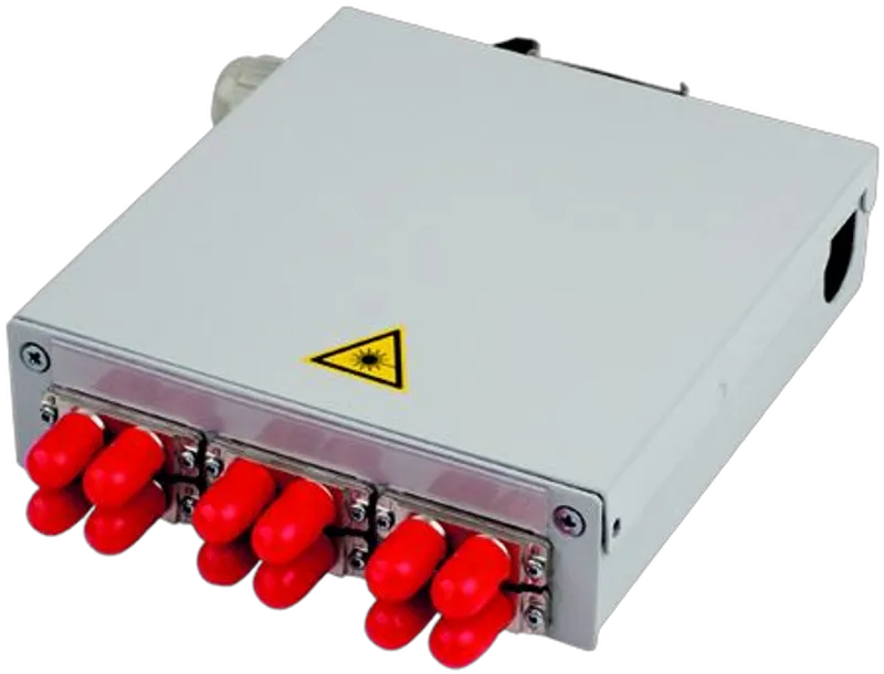 Telegärtner LWL, TS-Verteiler mit 6xSTD, MM/SM, Din Rail,