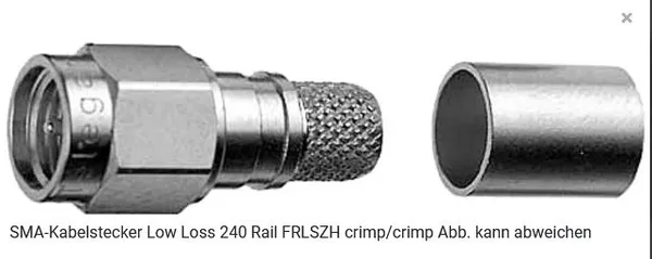 Telegärtner Koax, SMA, Stecker, Crimp, Innengewinde